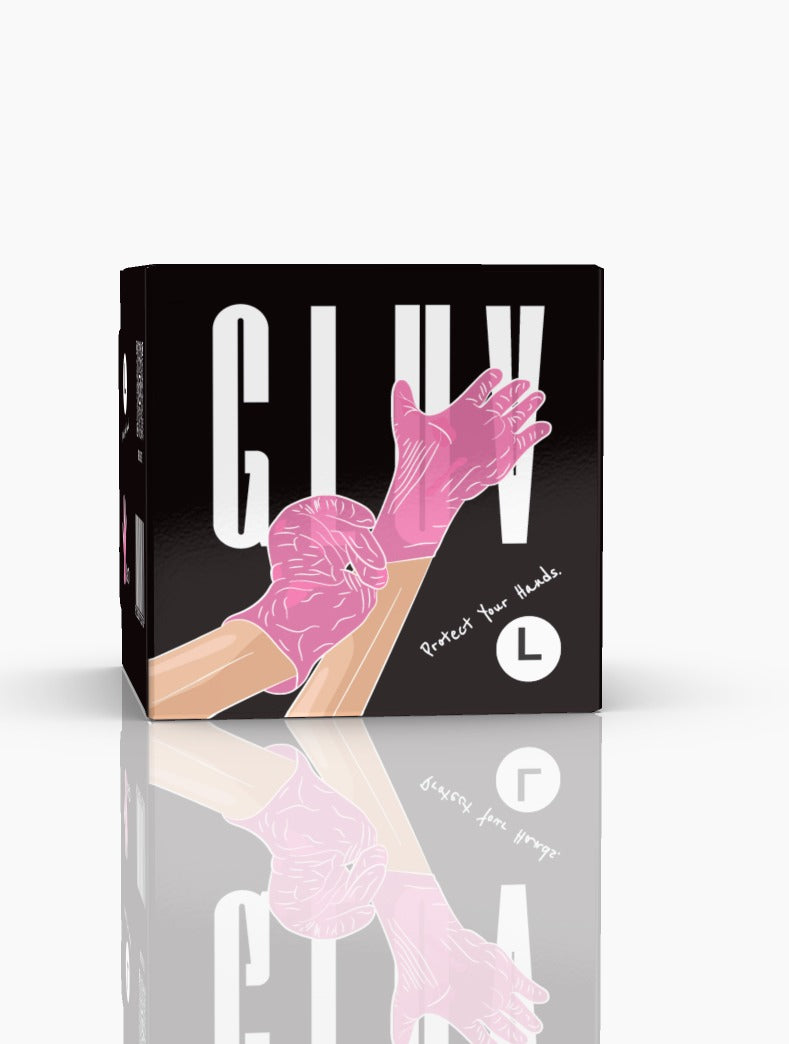 GLUV Protect+ Pink Nitrile – Kitchen & Style (50PCS)