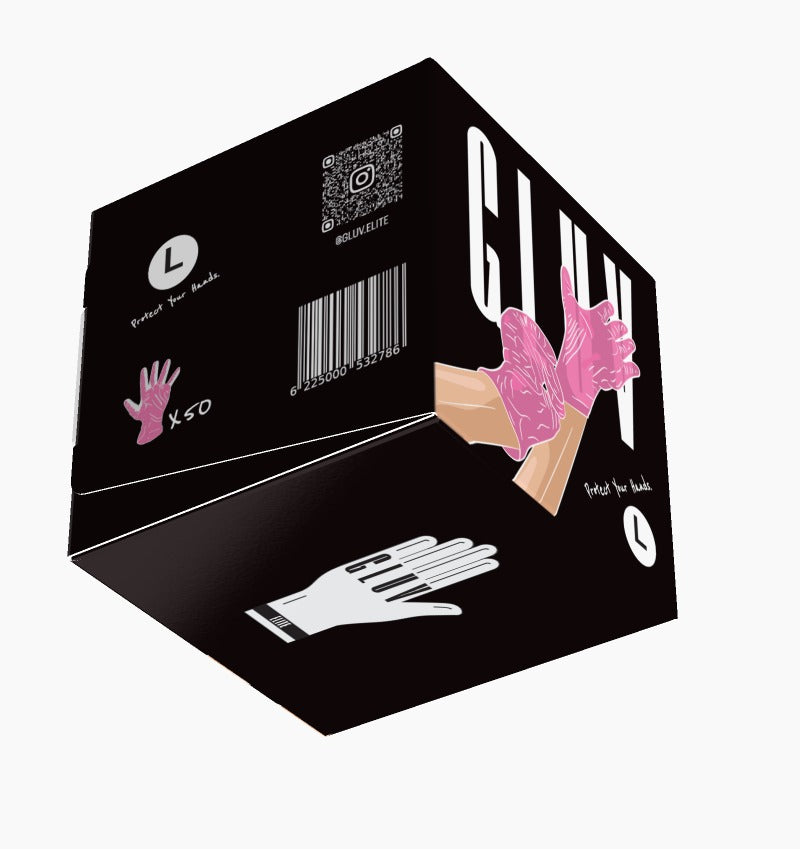 GLUV Protect+ Pink Nitrile – Kitchen & Style (50PCS)